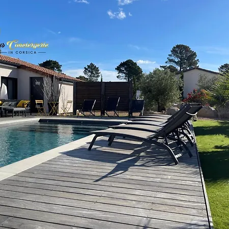 Plein Pied 8 Pers Piscine Chauffee Privee Proche San Cipriano Cala Rossa Climatisation Wifi Lecci